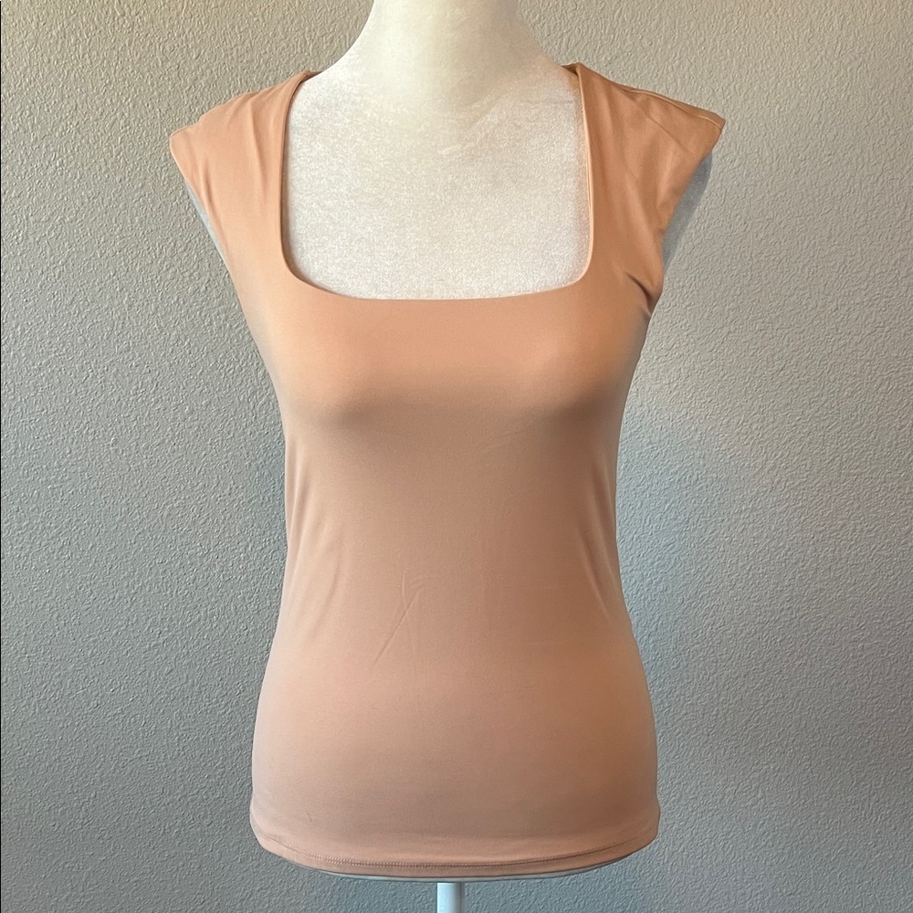 WHBM Forme Square Neck Tank Top Pink Size XS